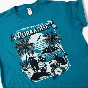 Tropical Teal Graphic Tee - Purradise Vibes